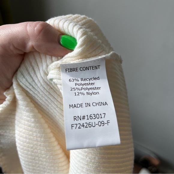 Princess Polly Mella Cream Off White Knit Long Sleeve High Neck Mini Dress XS/S - Picture 8 of 10